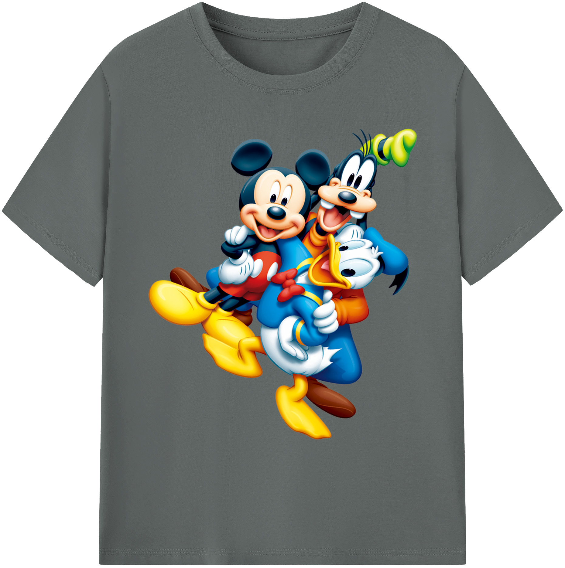 ミッキーマウス Mickey Mouse 綿100％ メンズ半袖Tシャツ｜肌触りやわらか＆通気性